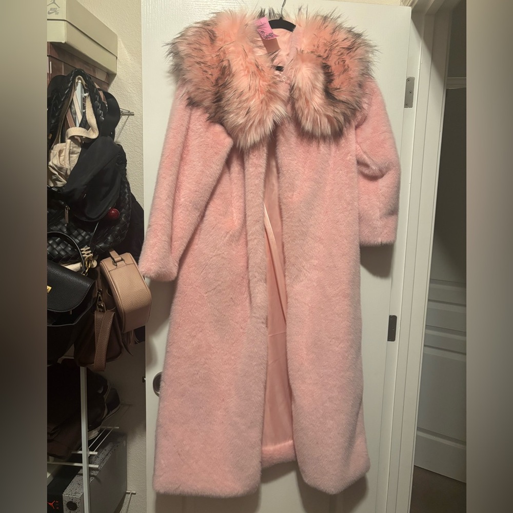 Chic Pink Teddy Coat